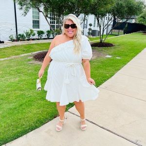 RHODE Cream One Shoulder Dress - perfect for bride to be!